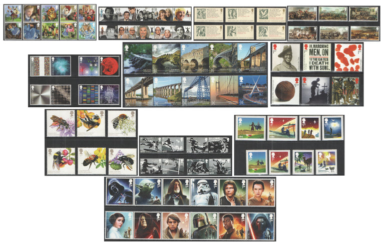 GB 2015 Commemorative Year Collection 11 Sets U/M - FACE VALUE £133.58