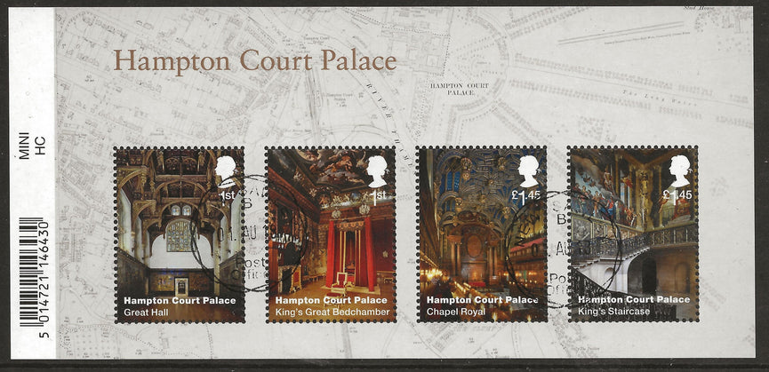GB 2018 MS4115 Hampton Court Palace Barcoded Miniature Sheet VFU