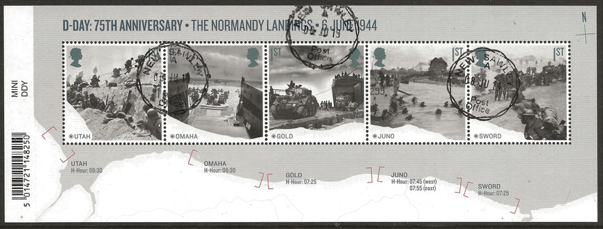 GB 2019 MS4236 D-Day 75th Anniversary Barcoded Miniature Sheet VFU