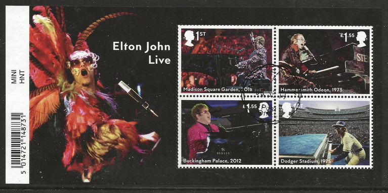 GB 2019 MS4261 Elton John Live Barcoded Miniature Sheet VFU