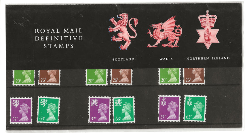 GB 1996 PACK 36 3 REGIONS DEFINITIVE PRESENTATION PACK
