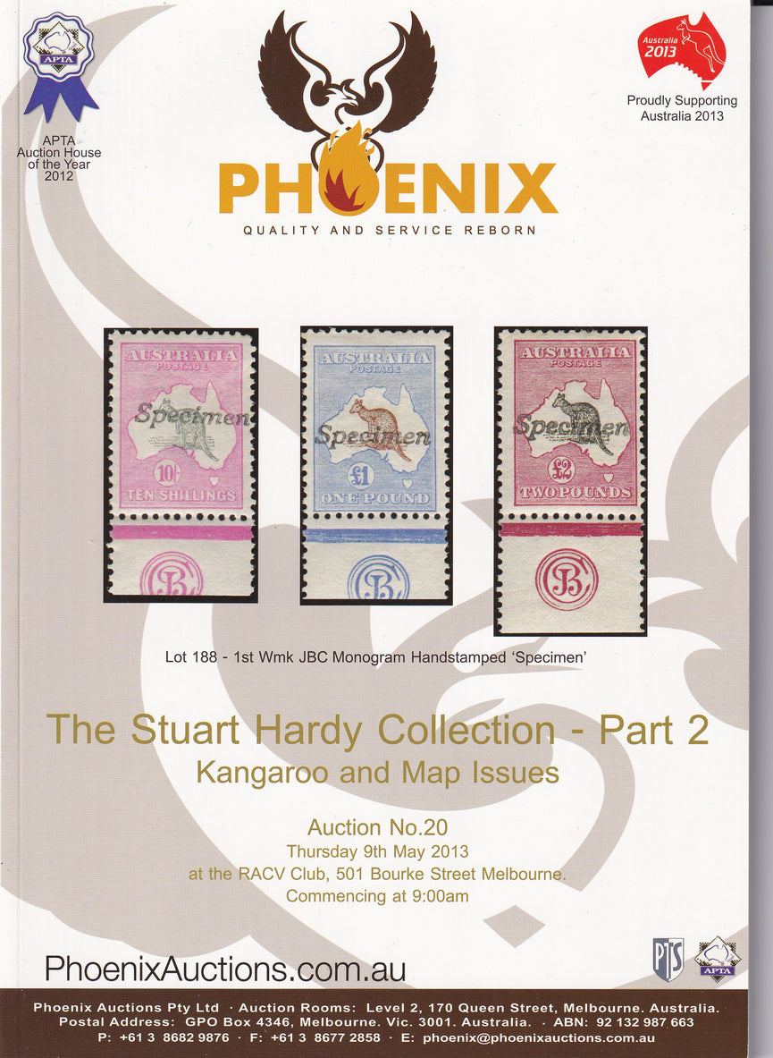 Phoenix Auctions 20 The Stuart Hardy Collection Part 2 Kangaroo & Maps Issues
