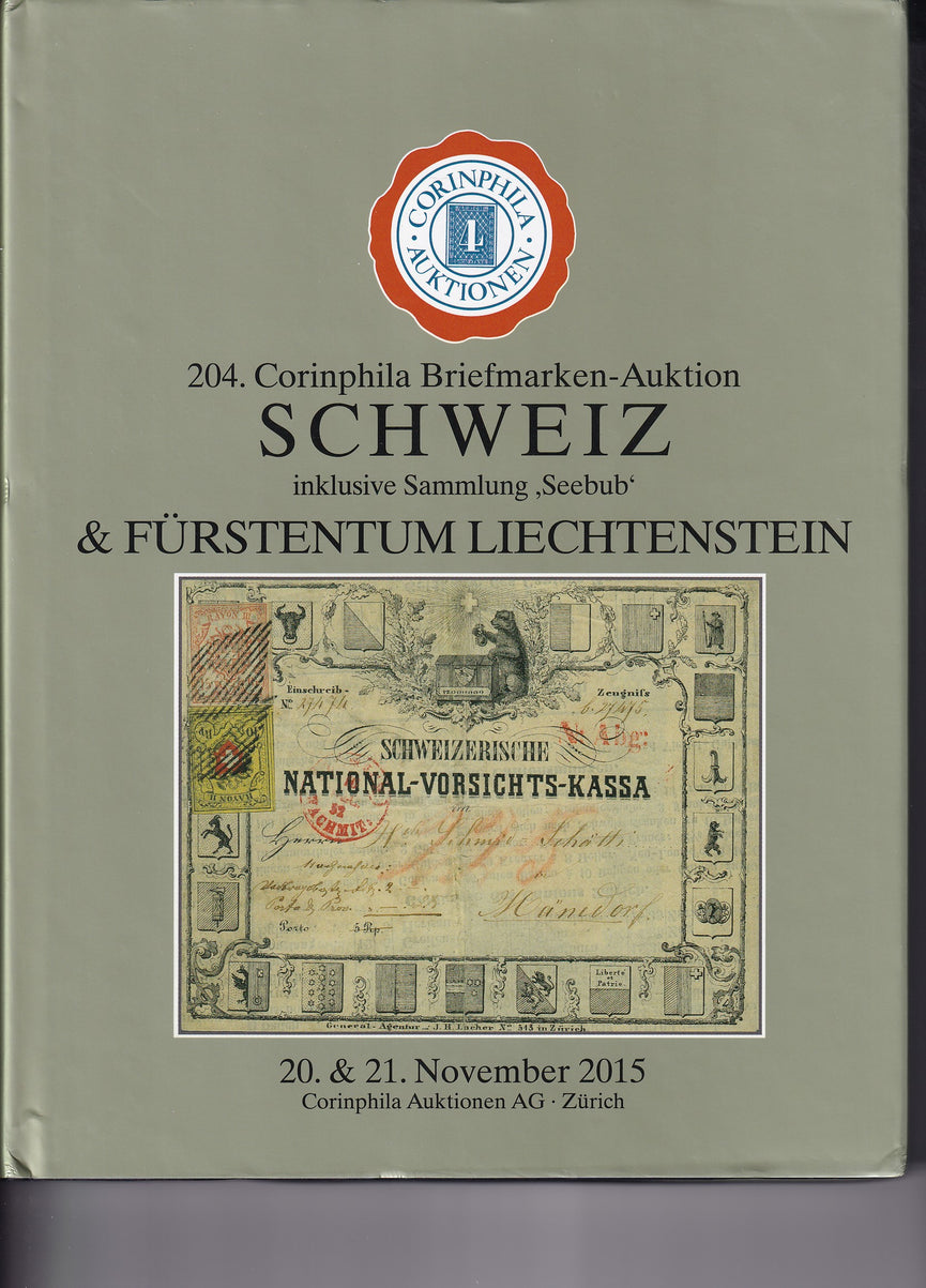CORINPHILA 204 SWITZERLAND & LIECHENSTEIN