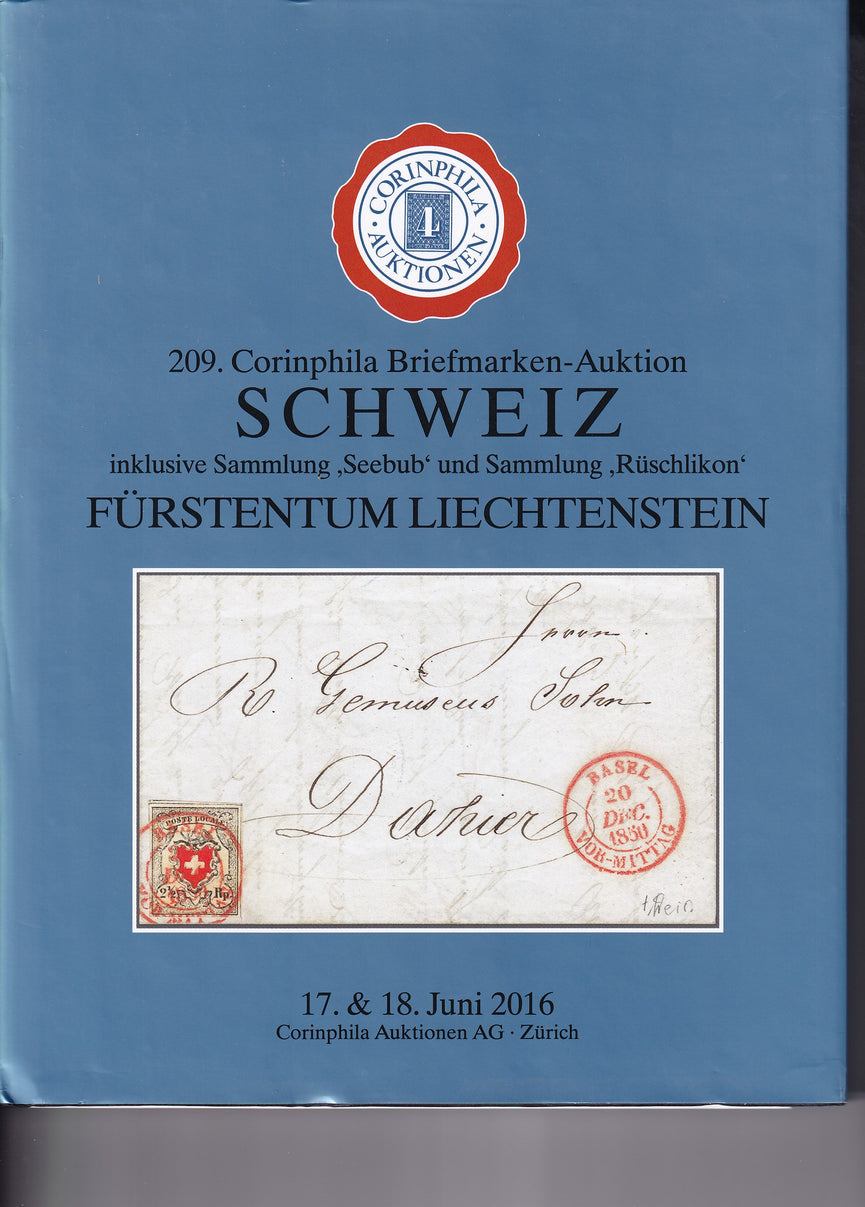 CORINPHILA 209 SWITZERLAND & LIECHENSTEIN