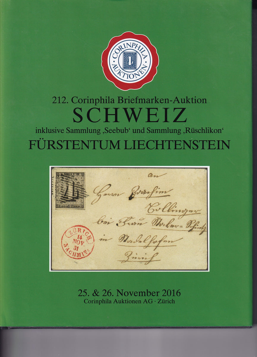 CORINPHILA 212 CLASIC SWITZERLAND & LIECHTENSTEIN