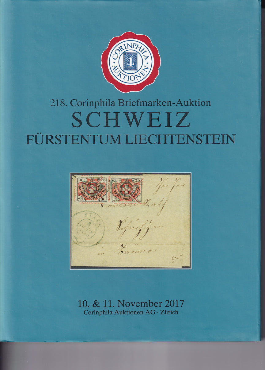 CORINPHILA 218 CLASSIC SWITZERLAND & LIECHTENSTEIN
