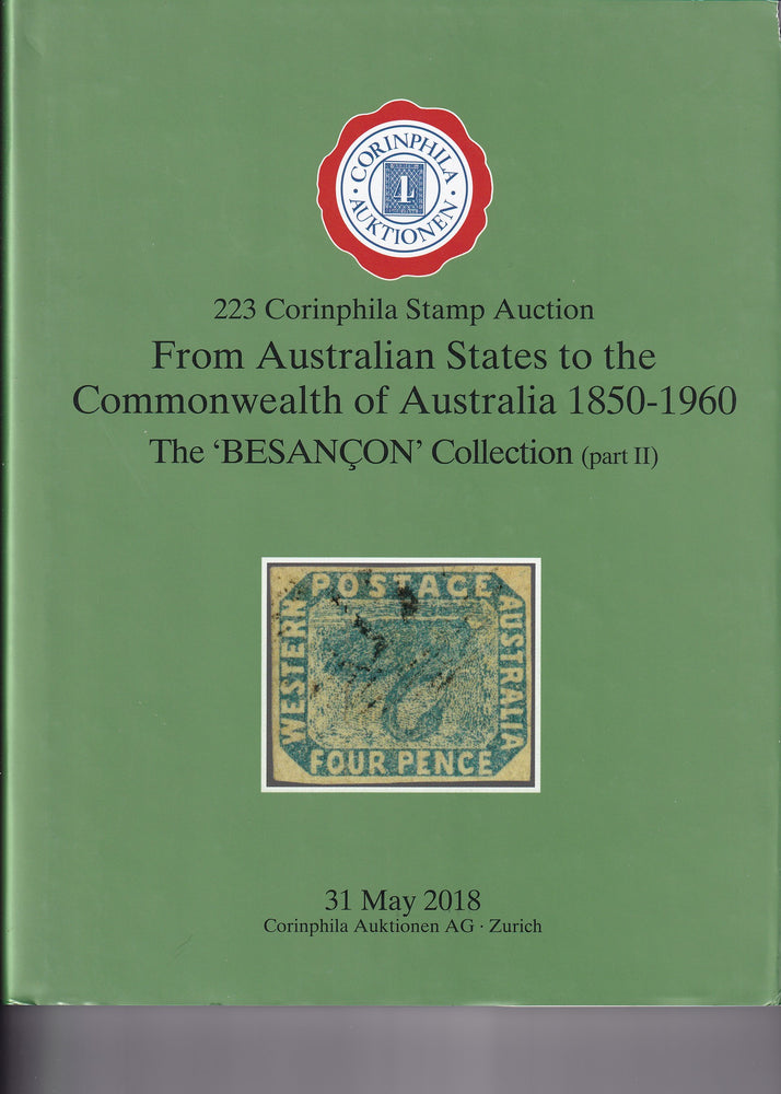 CORINPHILA 223 Australian States to the Commonwealth of Australia 1850 -1960