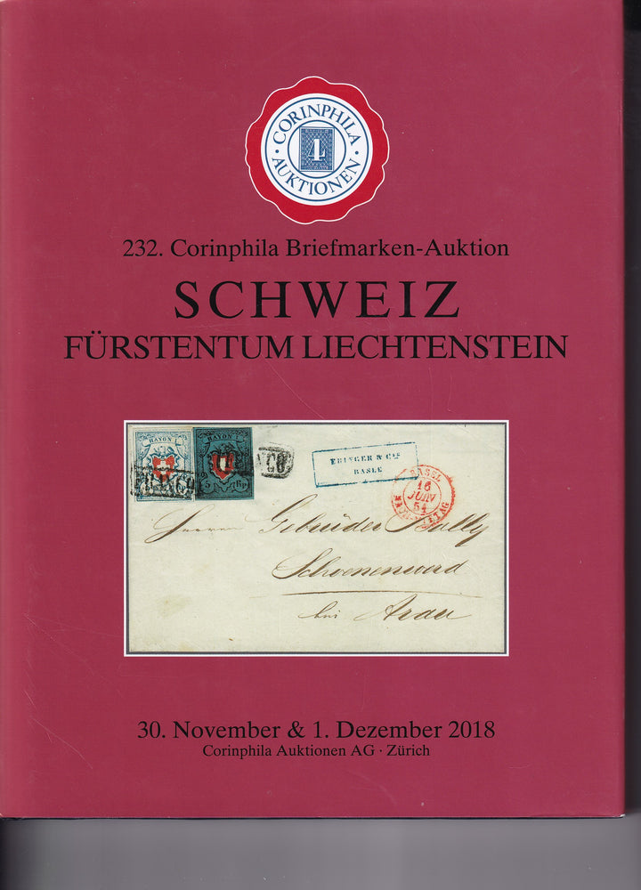 CORINPHILA 232 CLASSIC SWITZERLAND & LIECHTENSTEIN
