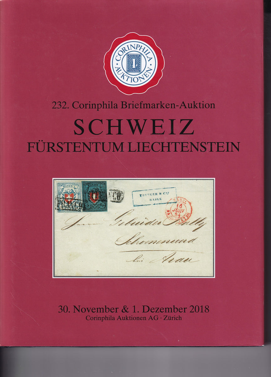 CORINPHILA 232 CLASSIC SWITZERLAND & LIECHTENSTEIN