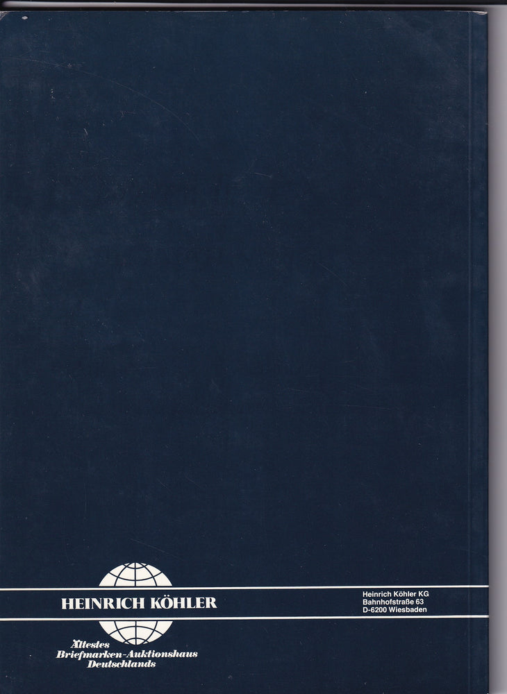 Heinrich Kohler 250 15th MAR 1986 John R. Boker Jr Altdeutsche Staaten Auction 3