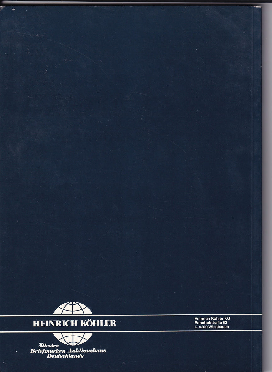 Heinrich Kohler 245 16th MAR 1985John R. Boker Jr Altdeutsche Staaten Auction 1