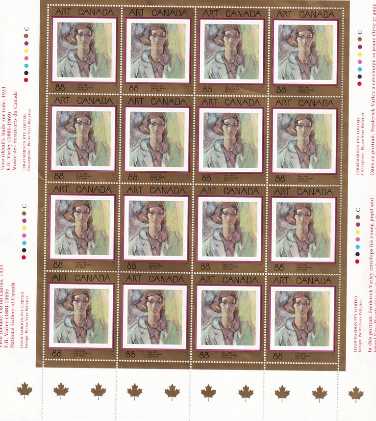 CANADA 1993 Full Pane of 16 66c Masterpieces Of Canadian Art SG 1539 #1466 MNH