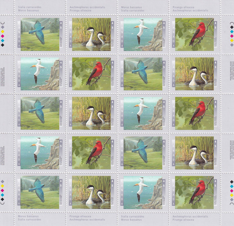 CANADA 1997 Full Pane of 20 45c Birds Of Canada SG 1717 - 1720 #1634a MNH