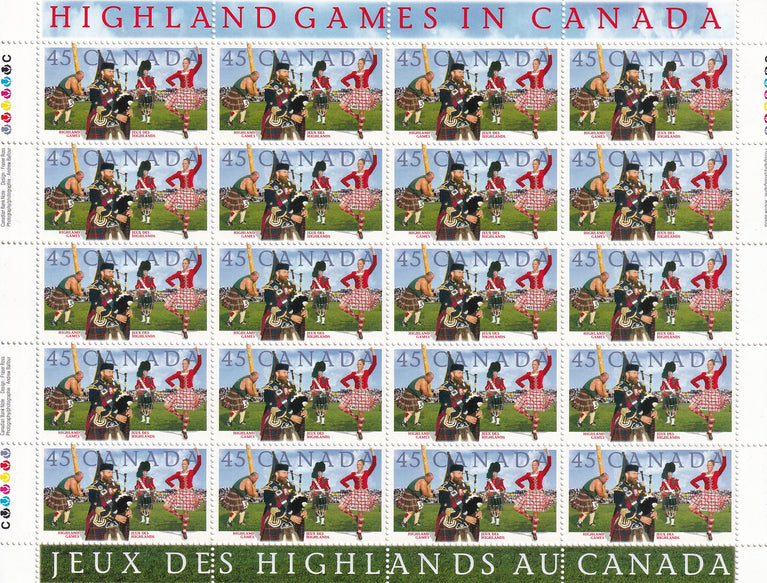 CANADA 1997 Full Pane of 20 45c Highland Games SG 1742 #1655 MNH