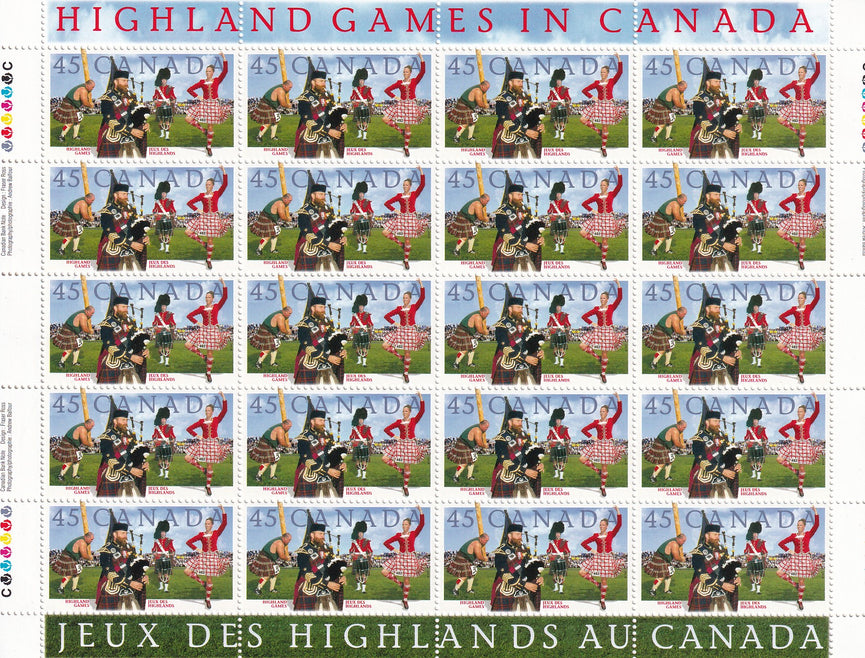 CANADA 1997 Full Pane of 20 45c Highland Games SG 1742 #1655 MNH