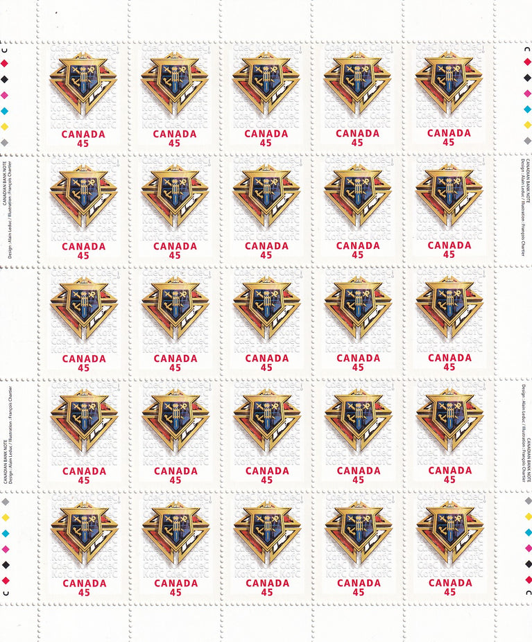 CANADA 1997 Full Pane of 25 45c Knights of Columbus SG 1743 #1656 MNH