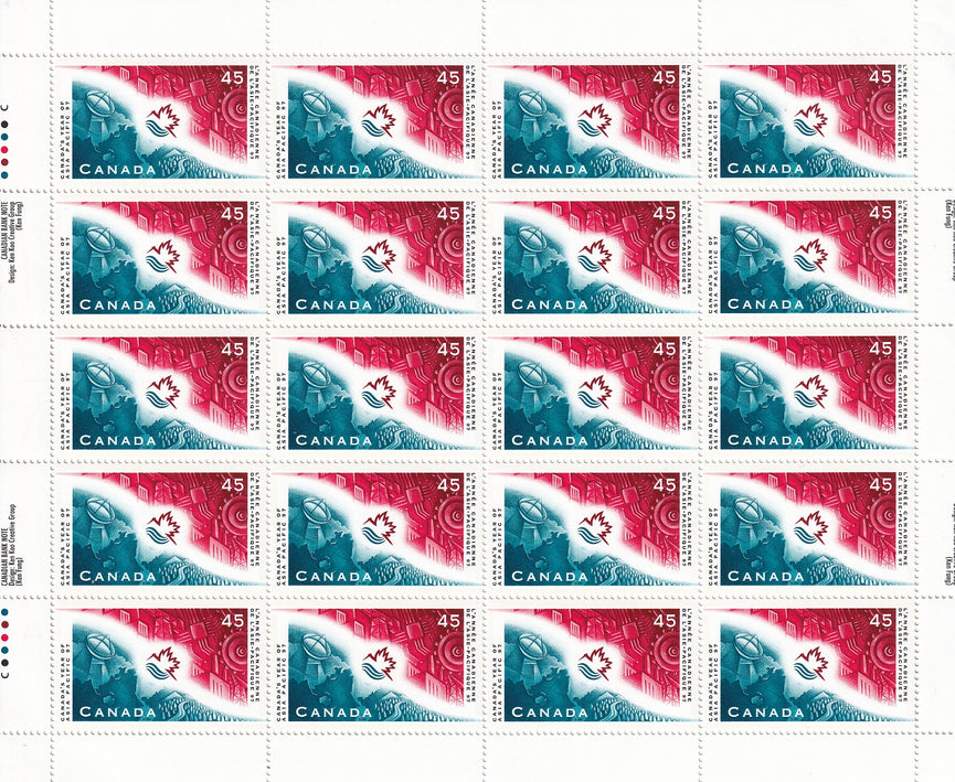 CANADA 1997 Full Pane of 20 45c Canada's Year of Asia Pacific SG 1745 #1658 MNH