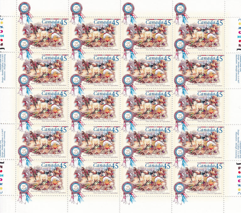 CANADA 1997 Full Pane of 20 45c Royal Agricultural Winter Fair SG 1766 #1672 MNH