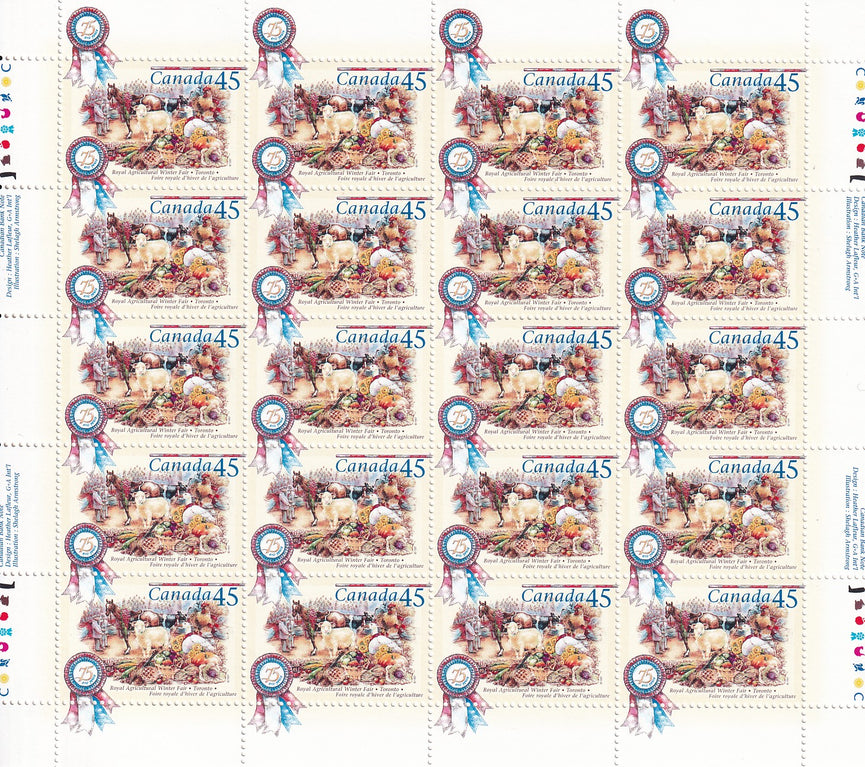 CANADA 1997 Full Pane of 20 45c Royal Agricultural Winter Fair SG 1766 #1672 MNH