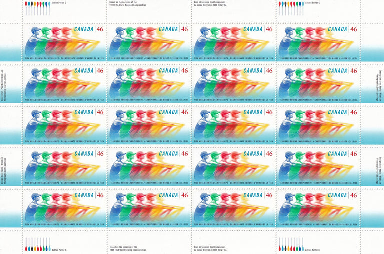 CANADA 1999 Full Pane of 20 46c World Rowing Championships SG 1918 #1804a MNH