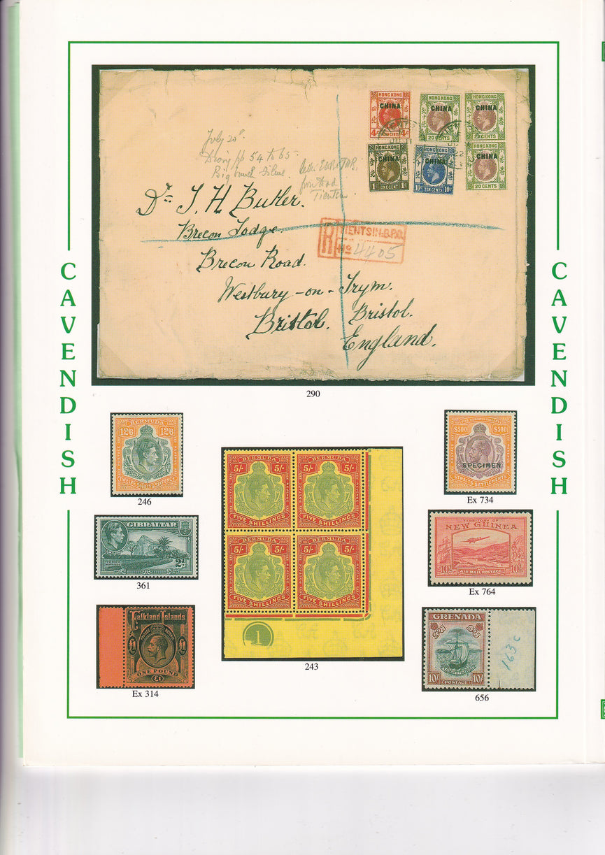 CAVENDISH 2000 SALE 587 JULY 22nd WORLDWIDE AUCTION (With prices realised)