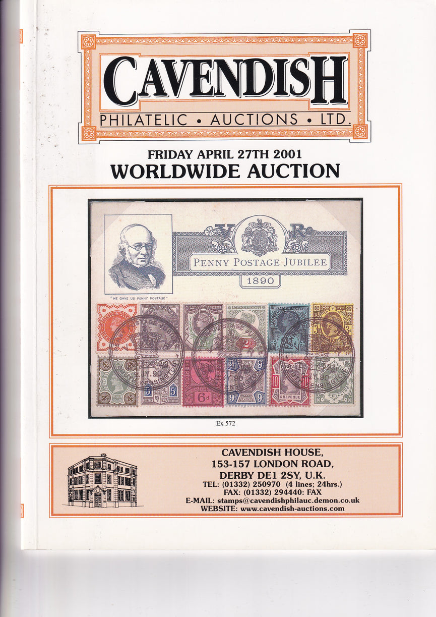 CAVENDISH 2001 SALE 599 APRIL 29th WORLDWIDE AUCTION