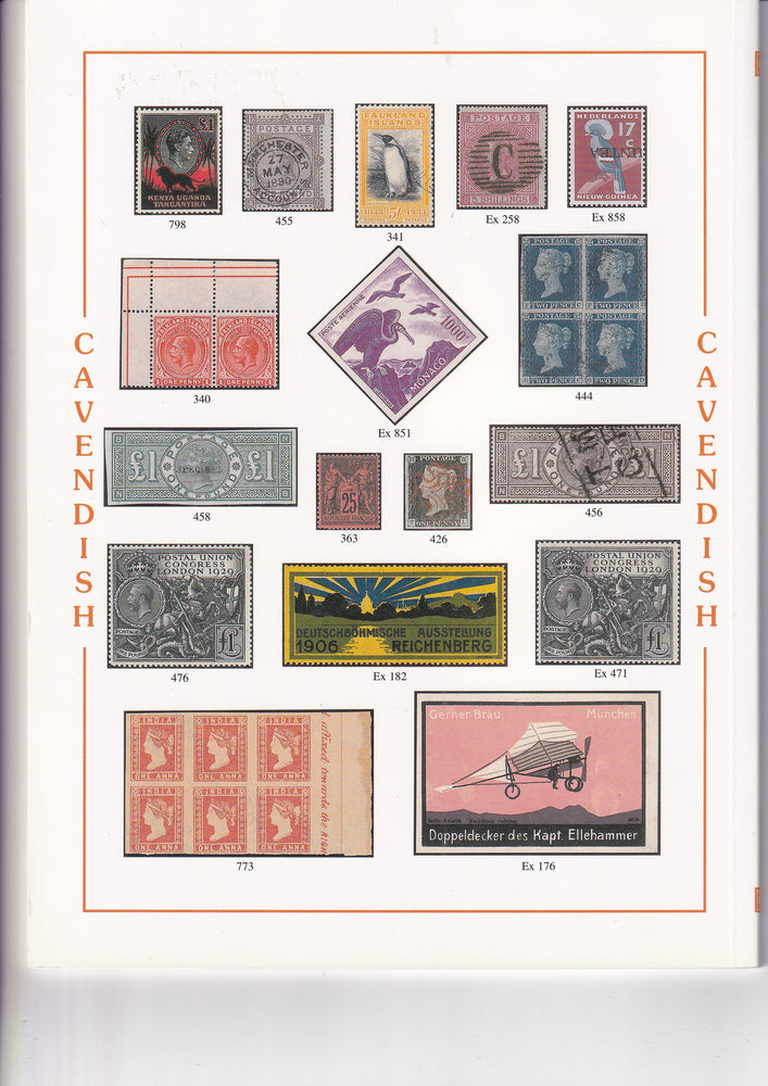 CAVENDISH 2001 SALE 599 APRIL 29th WORLDWIDE AUCTION