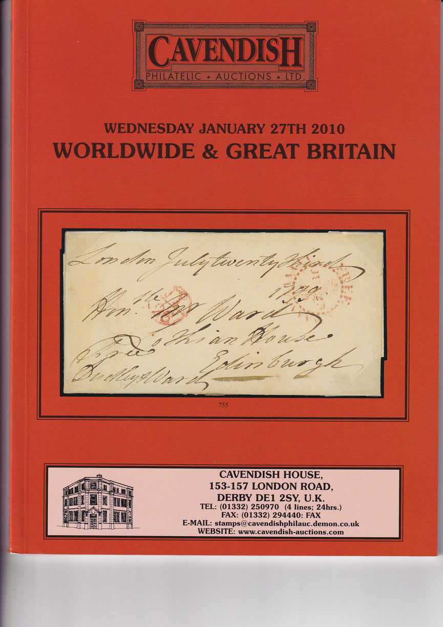 CAVENDISH 2010 SALE 725 JAN 27th WORLDWIDE & GREAT BRITAIN