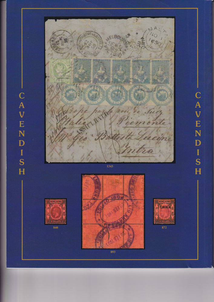 CAVENDISH 2014 SALE 770 SEP 11th & 12th WORLDWIDE & G.B. STAMPS & POSTAL HISTORY