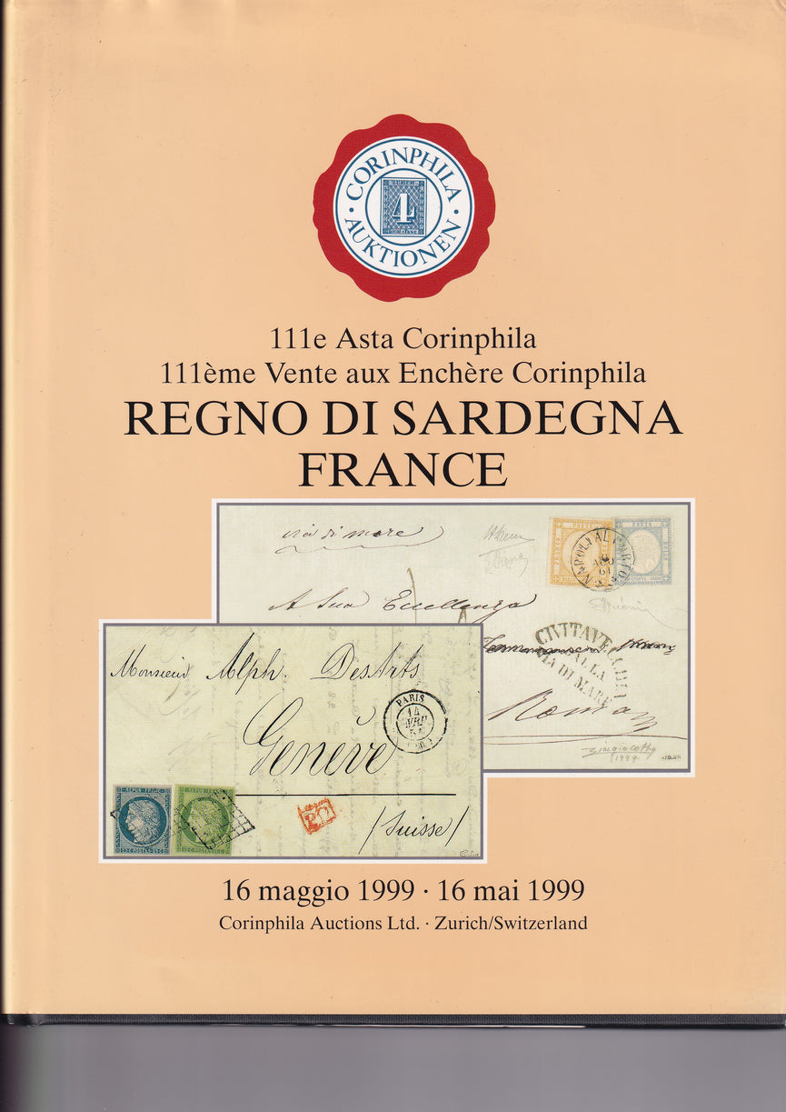 CORINPHILA 111 REGNO DI SARDEGNA FRANCE