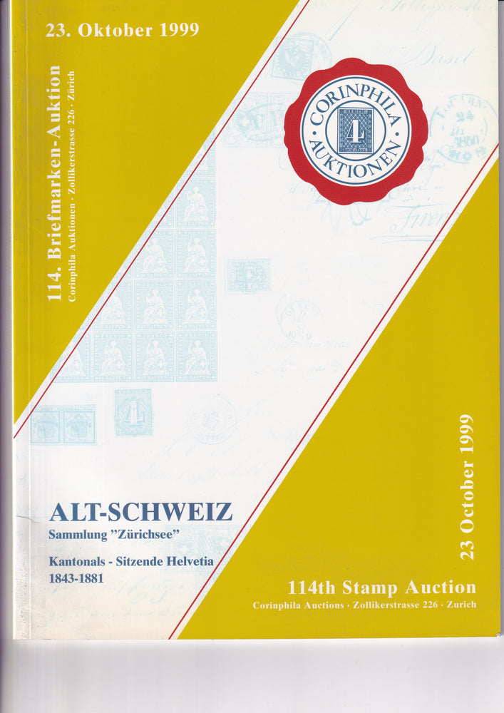CORINPHILA 114 SWITZERLAND CANTONALS & HELVITAS 1843 -1881
