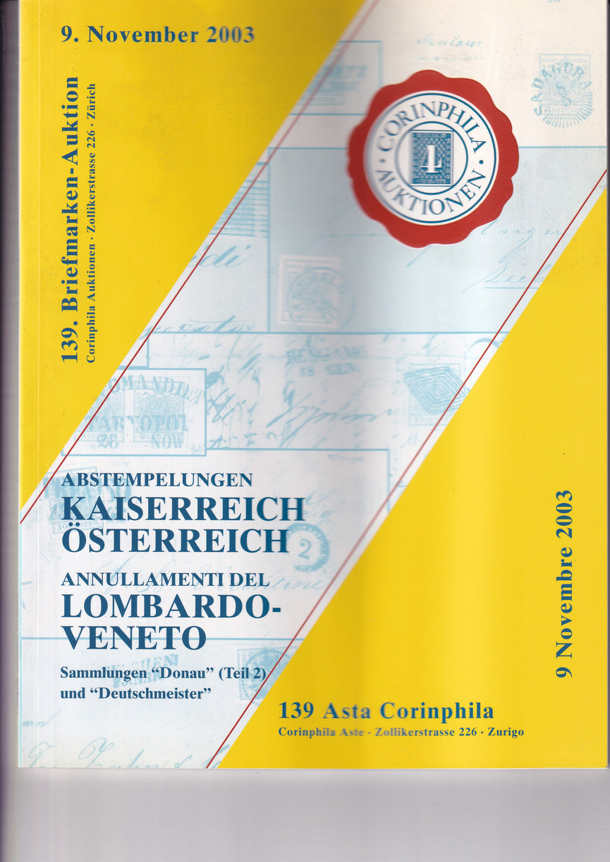 CORINPHILA 139 KAISERREICH OSTERREICH & LOMBARDO-VENETO