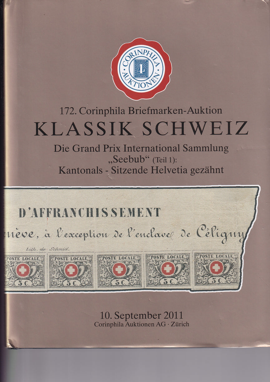 CORINPHILA 172 CLASSIC SWITZERLAND THE SEEBUB GRAND PRX INTERNATIONAL COLLECTION