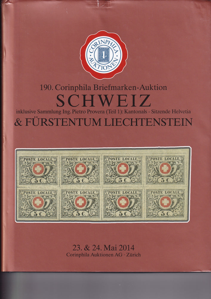 CORINPHILA 190 SWITZERLAND & FUSRTENTUM LIECHTENSTEIN