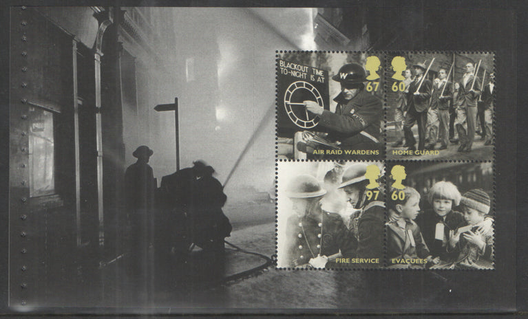 GB 2010 SG 3076a 1st x 4. Fire Fighting Pane. From DX51 ( Britain Alone )