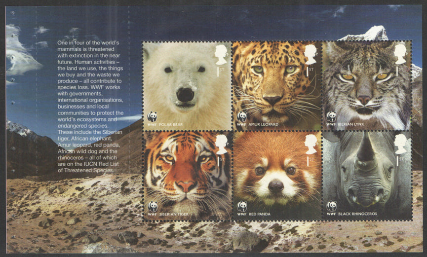 GB 2011 SG 3164b 1st Class x 6 Commemorative's From DX52 ( WWF )
