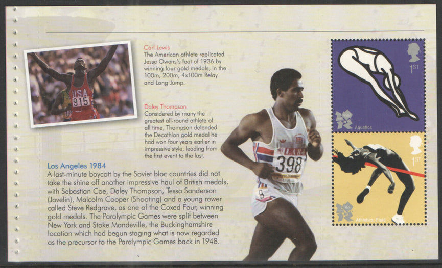 GB 2012 SG 2984b Olympic/ Paralympic Commemorative's From DY5
