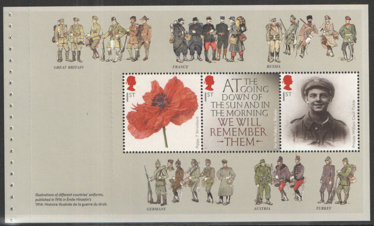 GB 2014 SG 3626b The Great War Commemorative's From DY11