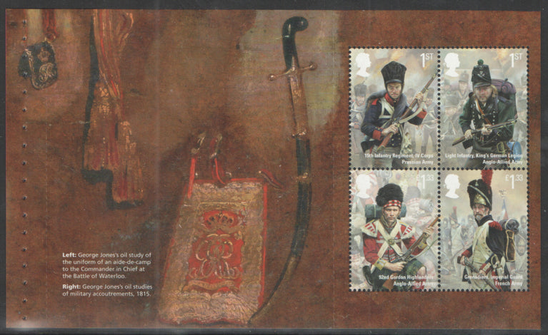 GB 2015 SG 3730a Battle of Waterloo Commemorative's From DY14