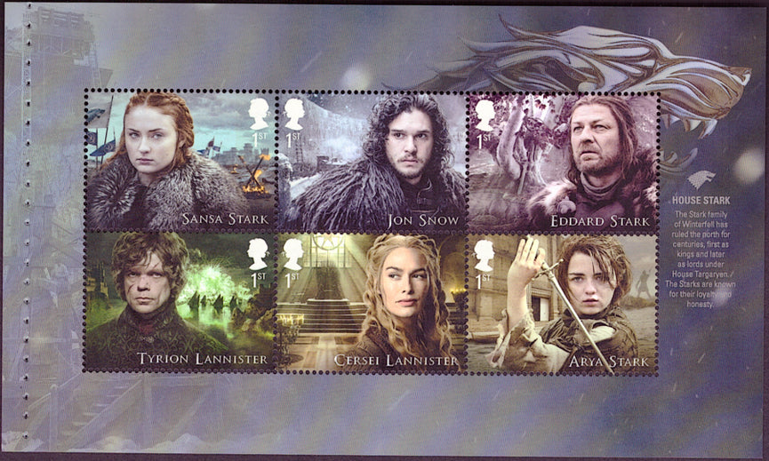 GB 2018 SG 4033b Game of Thrones Commemorative's From DY24