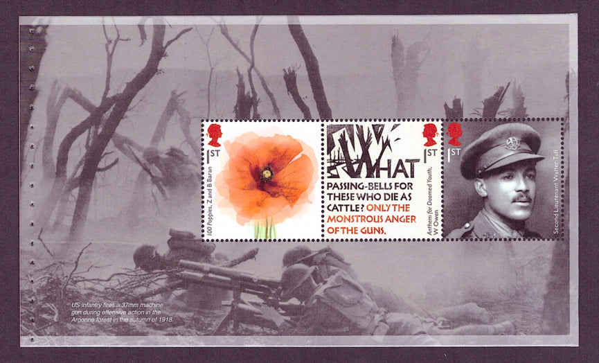 GB 2018 SG 4133a Centenary of the First World War Commemorative's From DY26