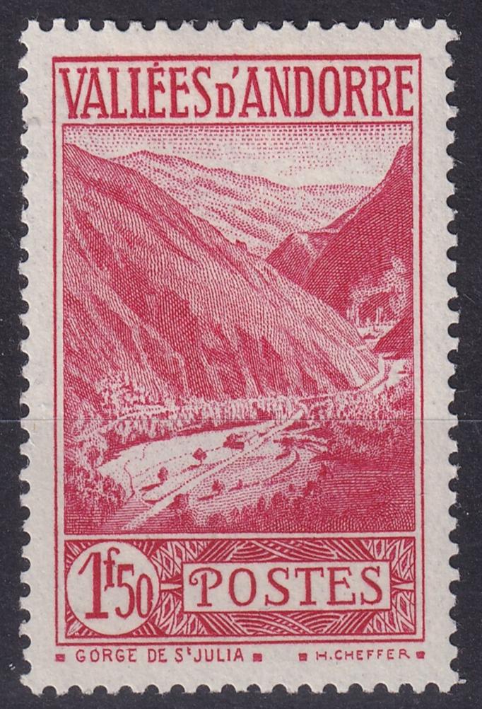FRENCH ANDORRA SG F60 1941 1f.50 Rosine MM