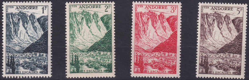 FRENCH ANDORRA SG F144 - 147 1955 1f - 5f  MNH