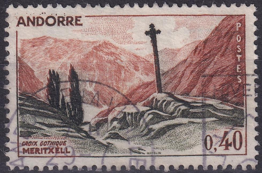 FRENCH ANDORRA SG F176 1961 40c VFU