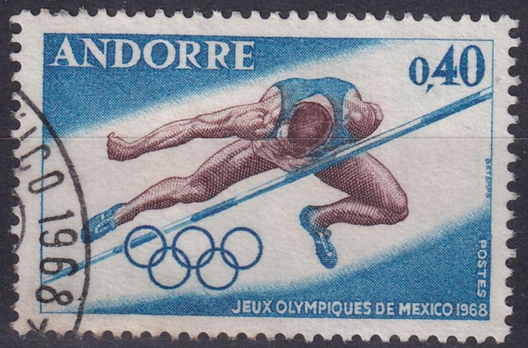 FRENCH ANDORRA SG F213 1968 Olympic Games 40c VFU