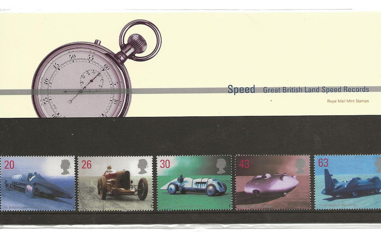 GB 1998 SG 2059-2063 British Land Speed Record Holders Pack 291