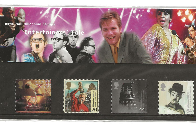 GB 1999 SG 2092-2095  Pack: 299 Millennium Series - The Entertainers' Tale