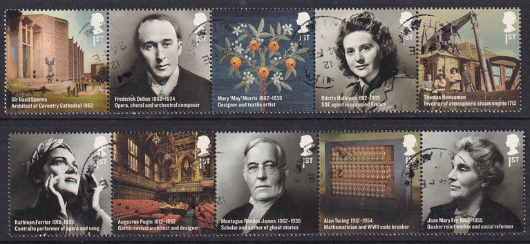 GB 2012 SG 3273-3282 Scott 2997-3006 Britons Of Distinction VFU