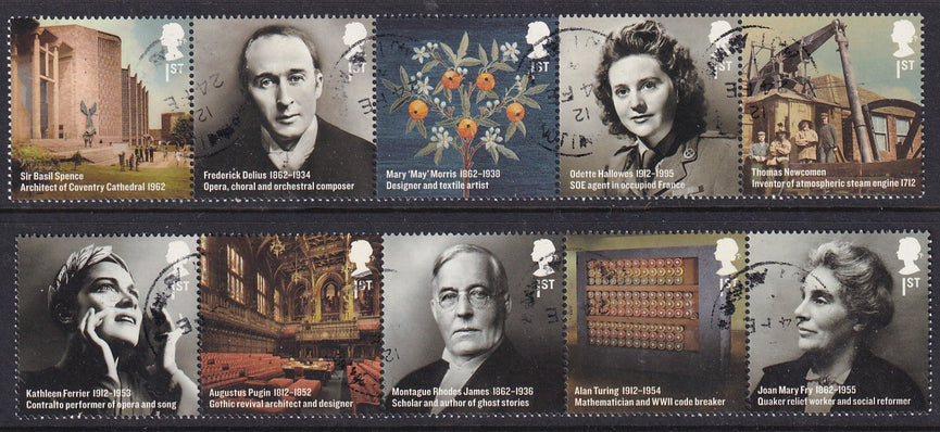 GB 2012 SG 3273-3282 Scott 2997-3006 Britons Of Distinction VFU