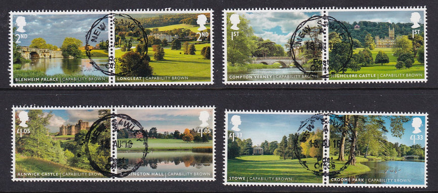 GB 2016 SG 3869-3876 Landscape Gardens VFU